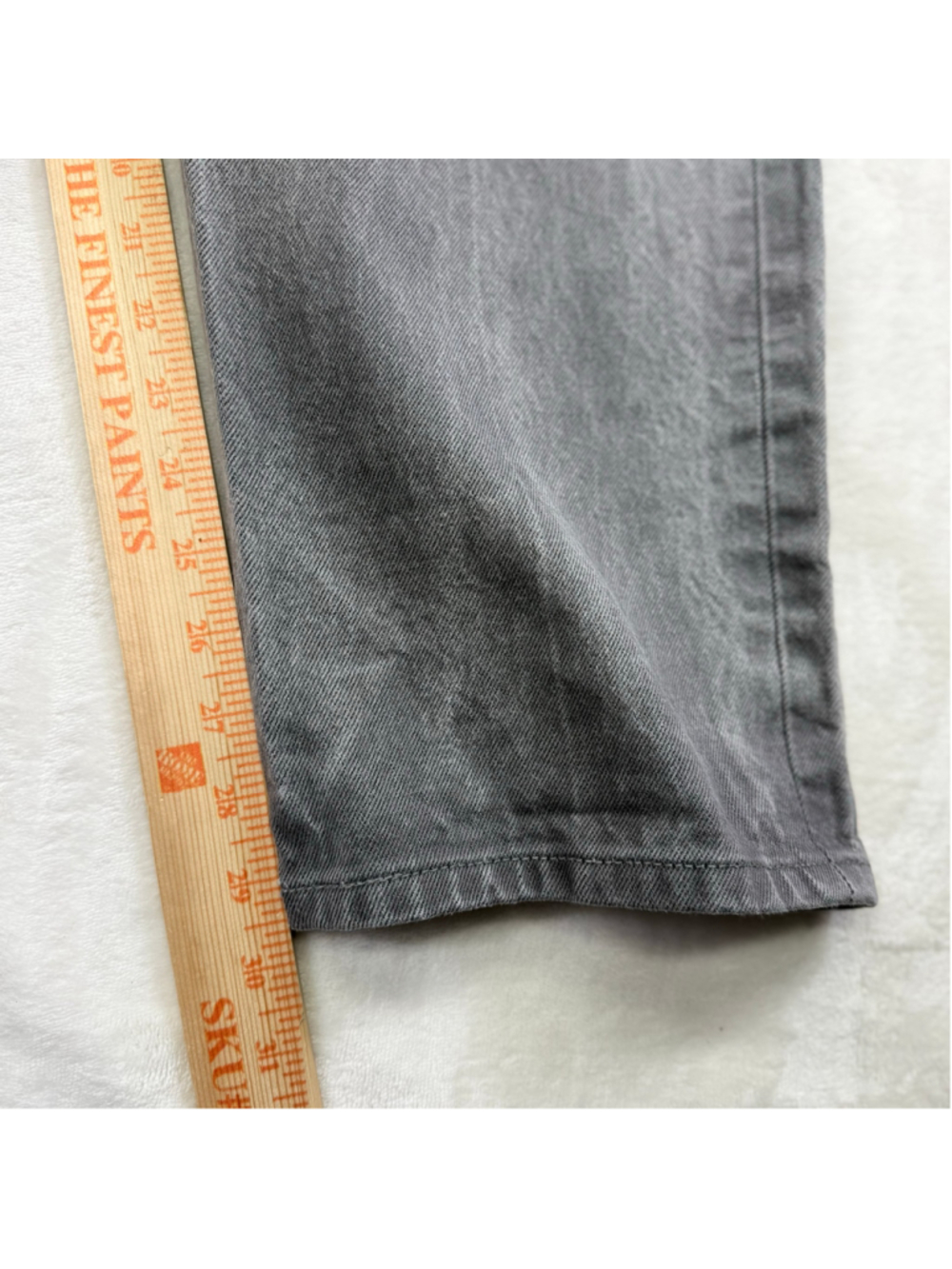 Men's Levi's 501 40x32 Button Fly Straight Leg Grey Jeans - Picture 10 of 12